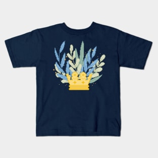 Pixel Floral Crown Kids T-Shirt